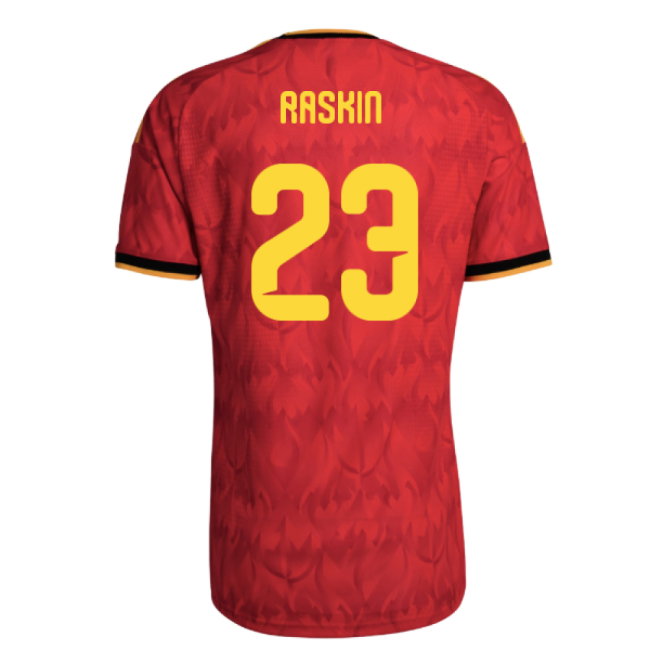 2026-2027 Belgium Authentic Home Shirt (Raskin 23)-SoccerKits Hub | Buy Soccer Jerseys Online